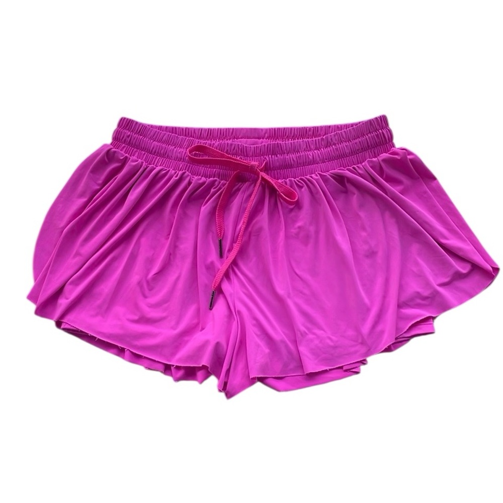 BLAOSN WOMENS HOT PINK FLOWY ATHLETIC SHORTS SIZE MEDIUM
